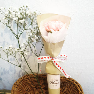 Single Carnation Wrapped